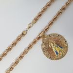 Retiazka dutá náhrdelník s kamienkom (82cm)